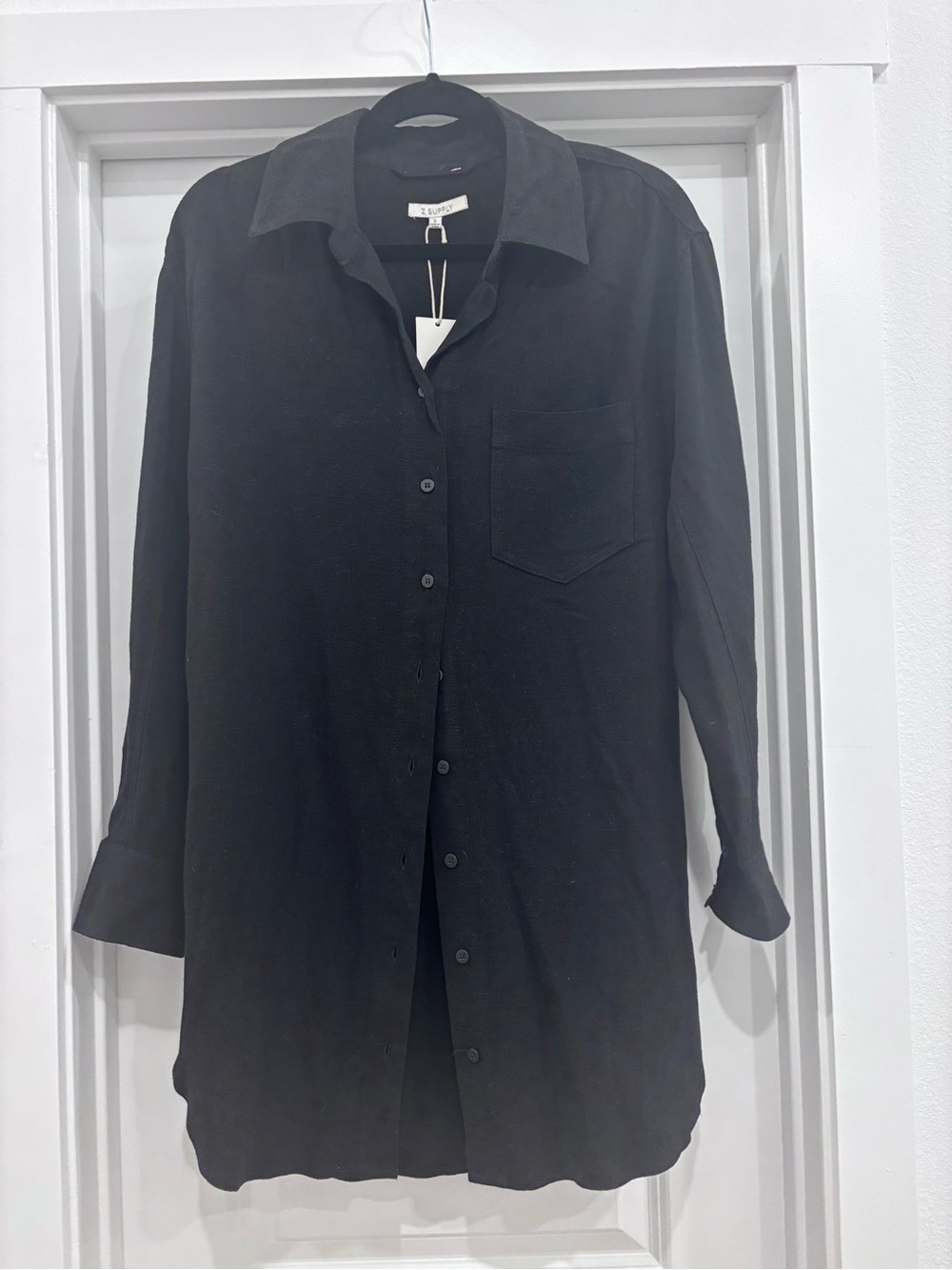 z supply linen shirt dress